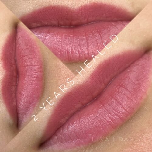 Healed Lip Blush Tattoo Daela Cosmetic Tattoo