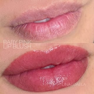 Lip Blush Tattoo in Baby Pink a DAELA Cosmetic Tattoo