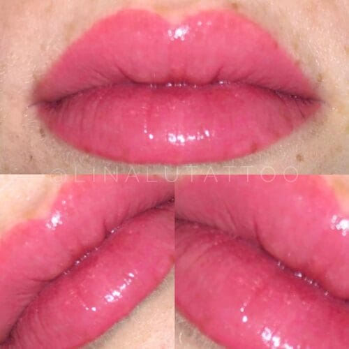 Lip Blush Tattoo in Bubble Gum at DAELA Cosmetic Tattoo