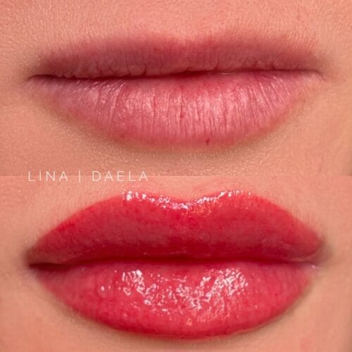 Color Matching Lipstick to Lip Blush Tattoo at DAELA