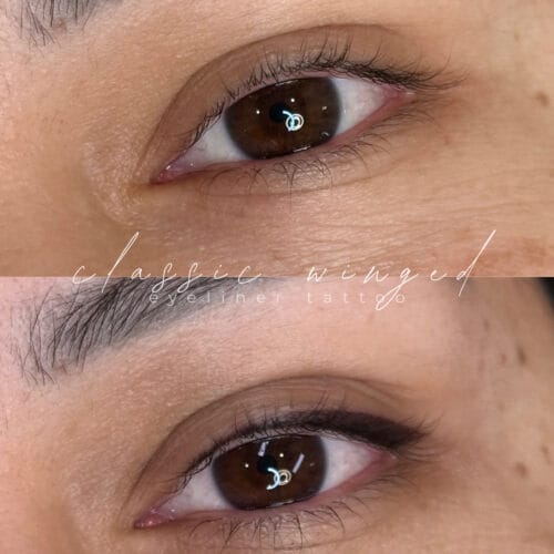 Classic & Winged Eyeliner Tattoo by Britt at DAELA
