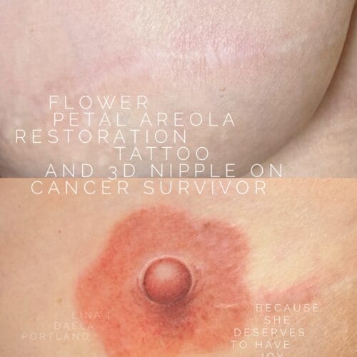 Areola Restoration Tattoo in Portland at DAELA by Lina