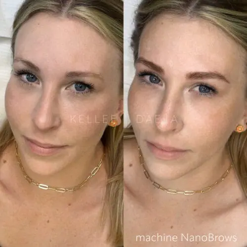 Machine Hairstroke Brows in Scottsdale by Kellee at DAELA