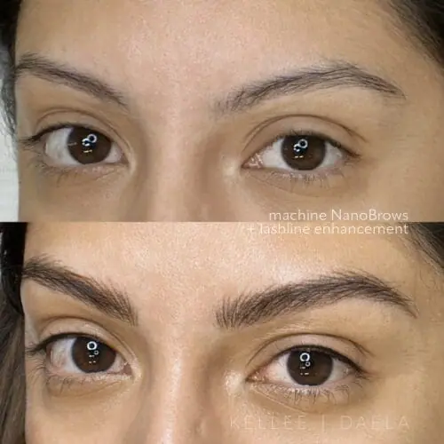 Machine Hairstroke Brows in Scottsdale by Kellee at DAELA