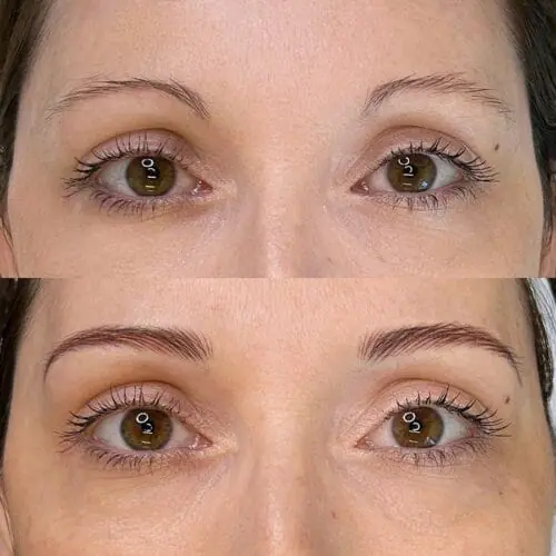 Machine hairstrokes in Scottsdale by Haley at DAELA Cosmetic Tattoo