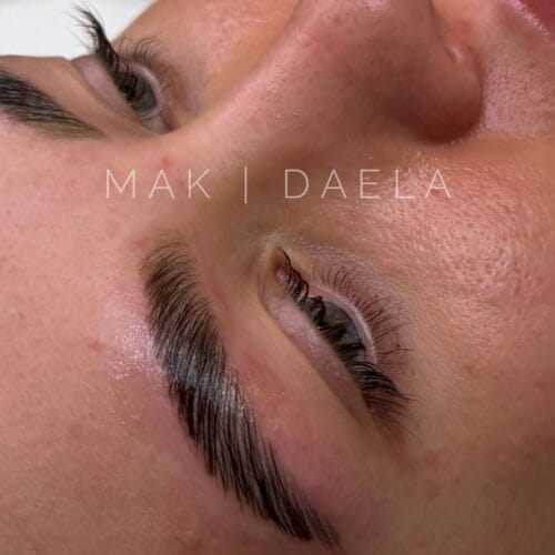 Brow laminations by Mak at DAELA Scottsdale