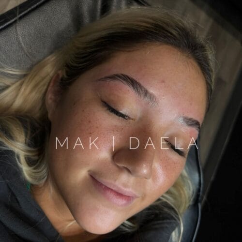 Brow laminations by Mak at DAELA Scottsdale