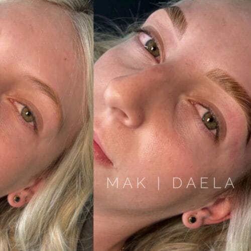 Brow laminations by Mak at DAELA Scottsdale