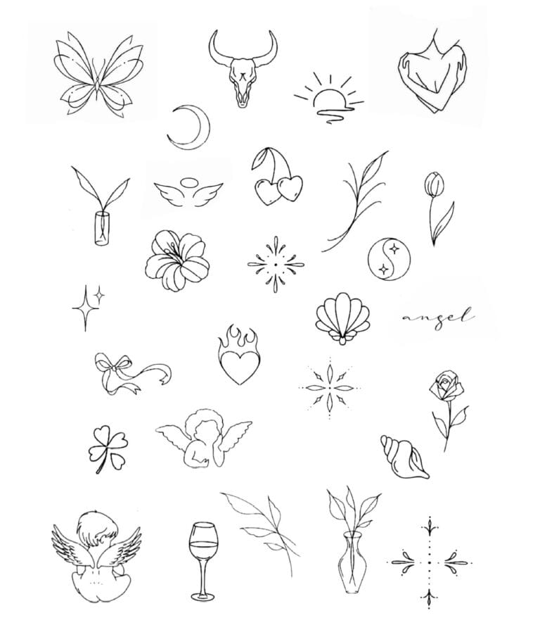 Fine Line Tattoo Flash Gallery 4