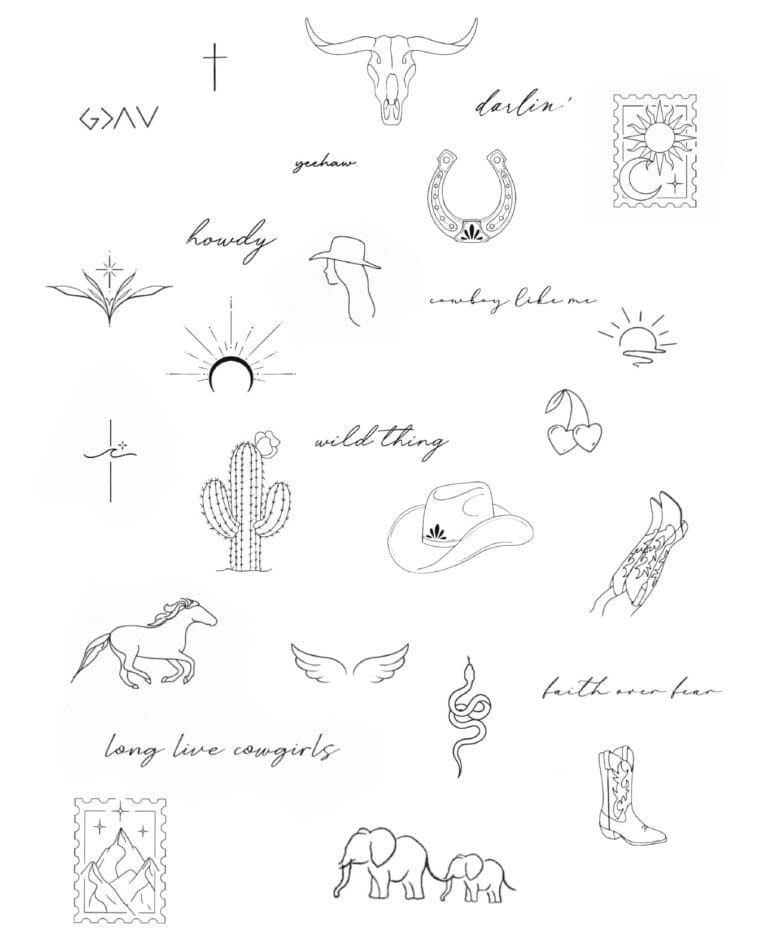 Fine Line Tattoo Flash Gallery 3
