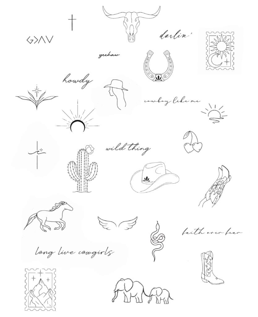 Fine Line Tattoo Flash Gallery 3