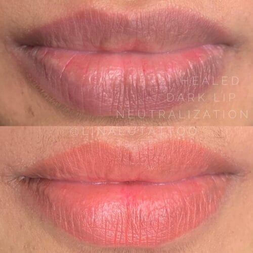 neutralized lip tattoos