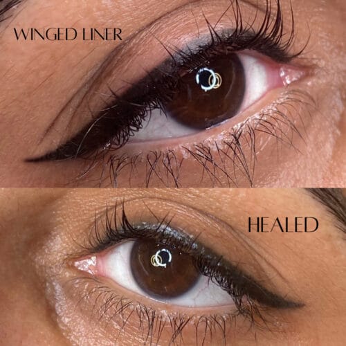 winged eyeliner tattoo