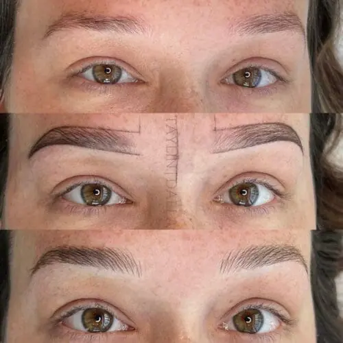 Steps of brow mapping