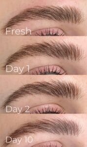 Microblading healing is not seen by the casual observer