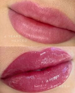 Healed Lip Blush Tattoo Daela Cosmetic Tattoo