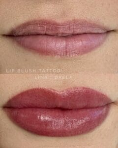 Color Matching Lipstick to Lip Blush Tattoo at DAELA