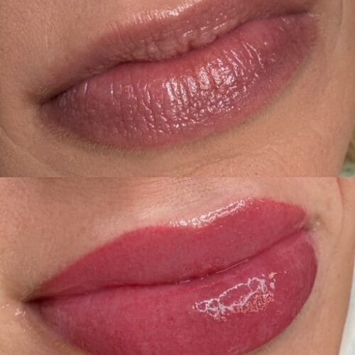Color Matching Lipstick to Lip Blush Tattoo at DAELA