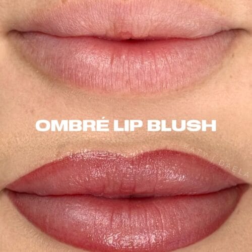 Before & After Ombre Lip Blush tattoo