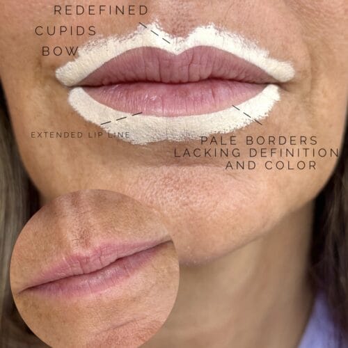 Lip Shaping for Lip Blush by Katy at DAELA Scottsdale